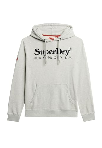 Superdry Herren Venue Classic Logo Hoodie Sweatshirt, grau, Large von Superdry