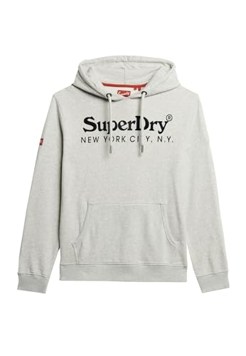 Superdry Herren Venue Classic Logo Hoodie Sweatshirt, Grau (Lightning Grey Grindle), M von Superdry