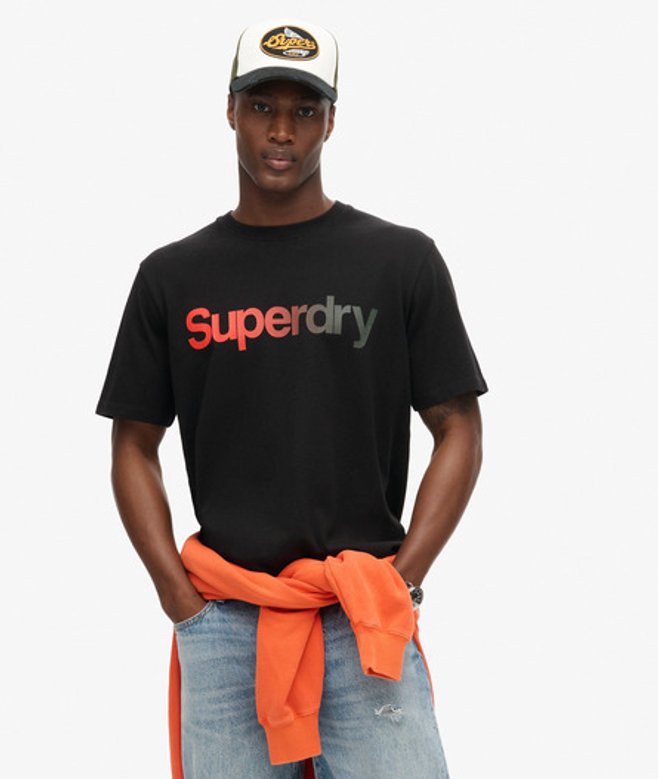 Superdry Herren Verblasstes, Lockeres Core Logo T-shirt Schwarz - Größe: XL Superdry Herren Verblasstes, Lockeres Core Logo T-shirt Schwarz - Größe: XL von Superdry