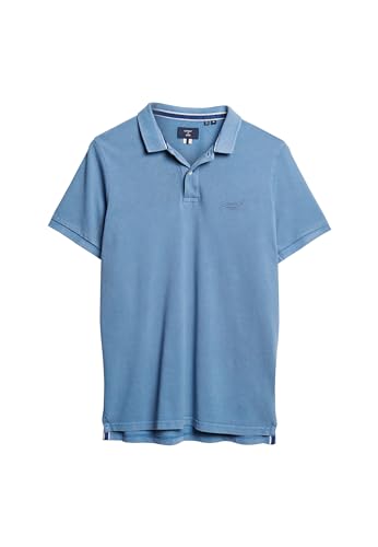 Superdry Herren Vint Destroy Polo Businesshemd, blau, M von Superdry