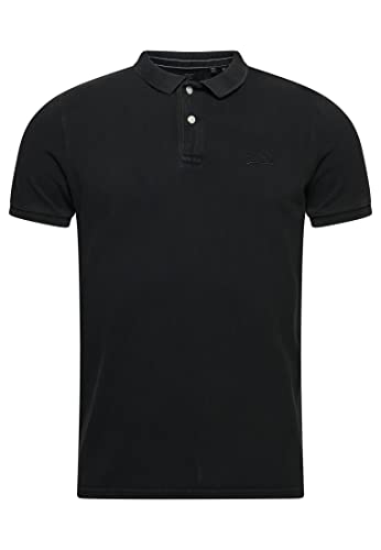 Superdry Herren Vint Destroy Polo Hemd, schwarz, M von Superdry