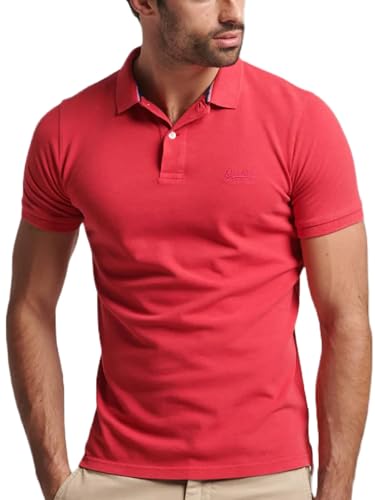 Superdry Herren Vint Destroy Polo Kapuzenpullover, Rouge Rot, L von Superdry