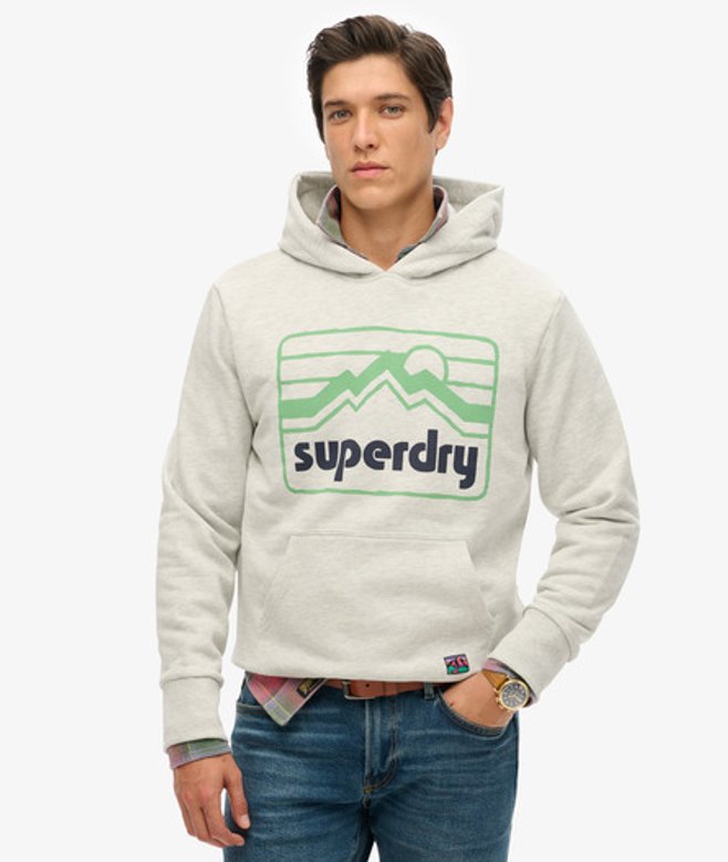 Superdry Herren Vintage 90er Terrain Hoodie Hellgrau - Größe: XL Superdry Herren Vintage 90er Terrain Hoodie Hellgrau - Größe: XL von Superdry