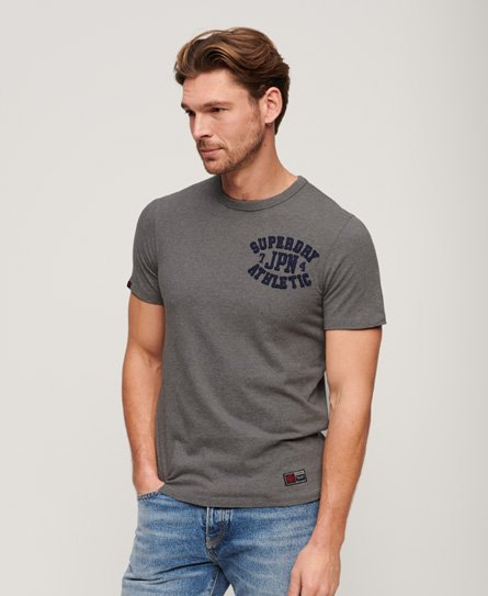Superdry Men's Vintage Athletic Short Sleeve T-Shirt Dunkelgrau - Größe: Xxxl von Superdry