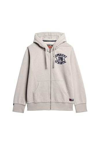Superdry Herren Vintage Athletic Kapuzenjacke Hellgrau Meliert XXL von Superdry