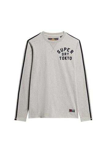Superdry Herren Vintage Athletic Langarmoberteil mit Streifen Vintage Sweat Hellgrau Meliert XL Superdry Herren Vintage Athletic Langarmoberteil mit Streifen Vintage Sweat Hellgrau Meliert XL von Superdry