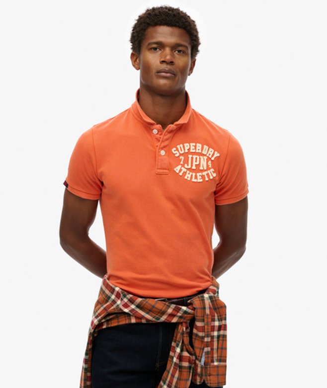 Superdry Herren Vintage Athletic Polohemd Orange - Größe: Xxl von Superdry