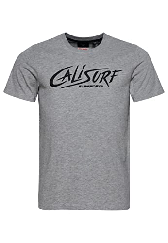 Superdry Herren Vintage Cali T-Shirt Grau Meliert L von Superdry