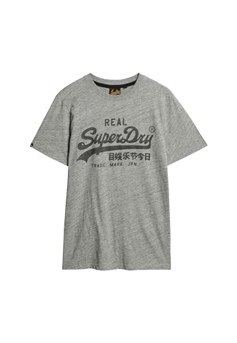 Superdry Herren Vintage Cali T-Shirt mit Logo Sportlich Grau Meliert XXL von Superdry