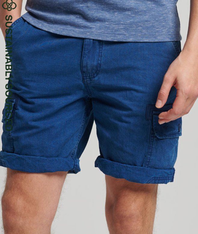 Superdry Herren Vintage Cargo-shorts aus Bio-baumwolle Blau - Größe: 30 von Superdry