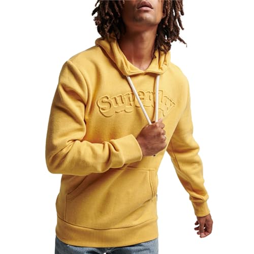 Superdry Herren Vintage Cooper Class Hoodie mit Prägung Ocker Meliert M von Superdry