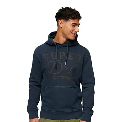 Superdry Herren Vintage Copper Label Hood Kapuzenpullover, Lauren Navy, Small von Superdry