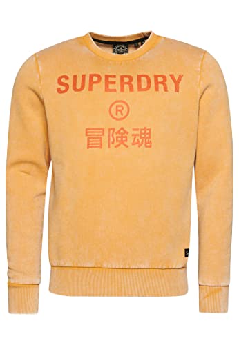 Superdry Herren Vintage Corp Logo Crew Kapuzenpullover, Getrockneter Ton Braun, XL von Superdry