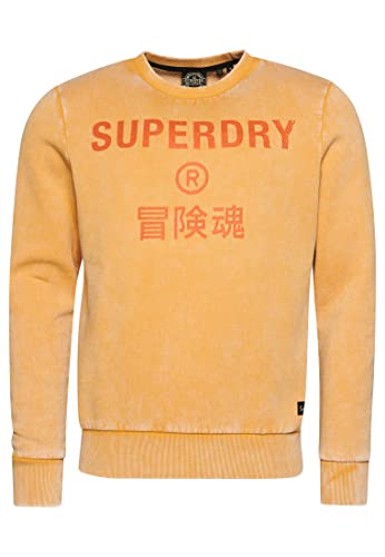 Superdry Herren Vintage Corporation Sweatshirt mit Rundhalsausschnitt und Logo Getrocknetes Tonbraun L von Superdry
