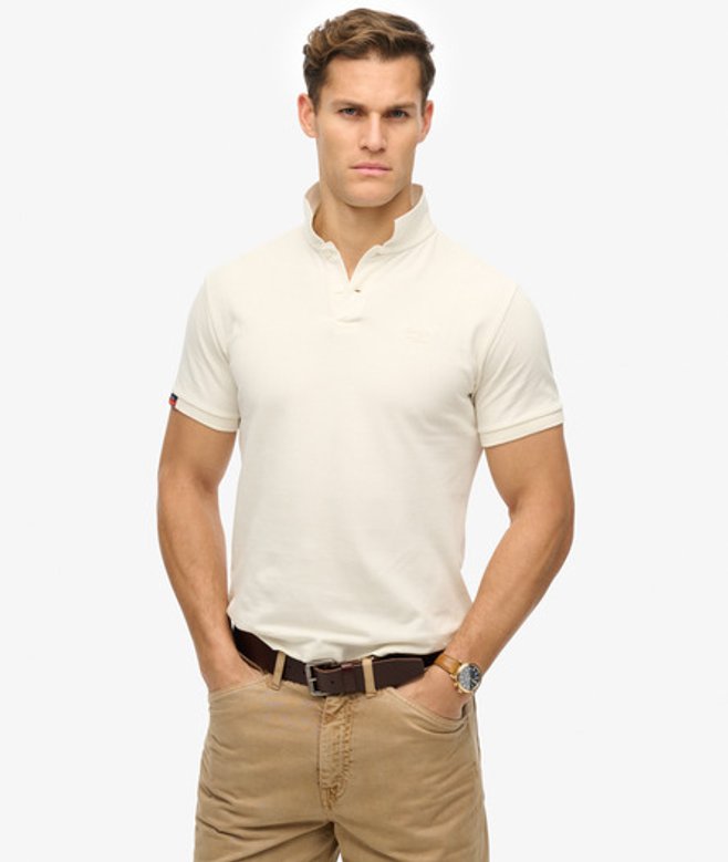 Superdry Herren Vintage Destroy Poloshirt Weiß - Größe: L von Superdry