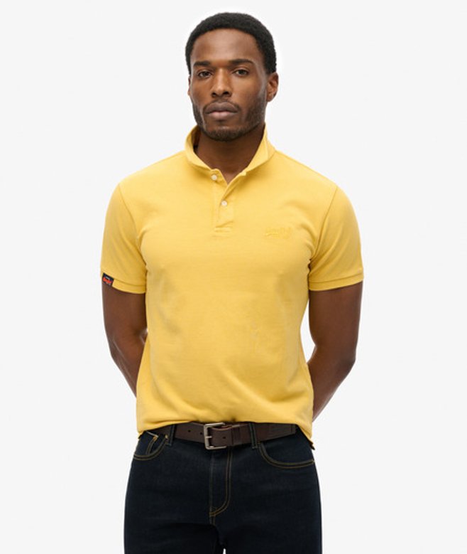 Superdry Men's Vintage Destroy Poloshirt Gelb - Größe: Xxl von Superdry