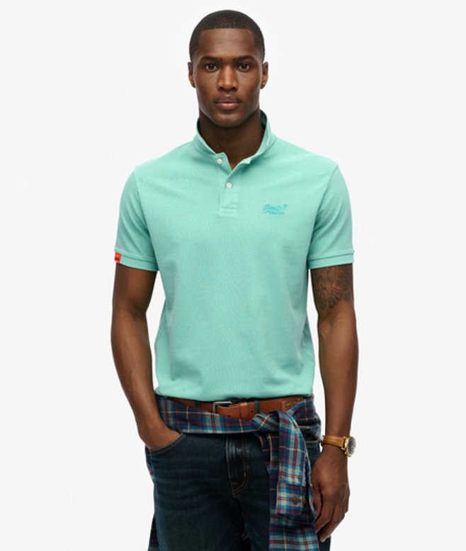 Superdry Herren Vintage Destroy Poloshirt Green - Größe: XL von Superdry