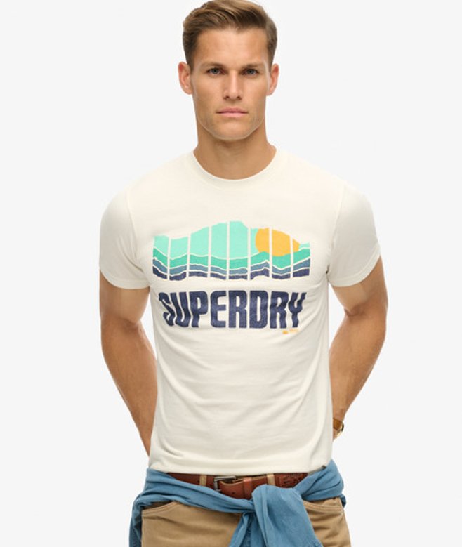 Superdry Herren Vintage Great Outdoors T-shirt Weiß - Größe: M von Superdry