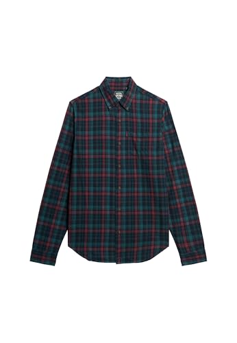 Superdry Herren Vintage Karohemd aus Bio-Baumwolle Montauk Kariert Marineblau S Superdry Herren Vintage Karohemd aus Bio-Baumwolle Montauk Kariert Marineblau S von Superdry