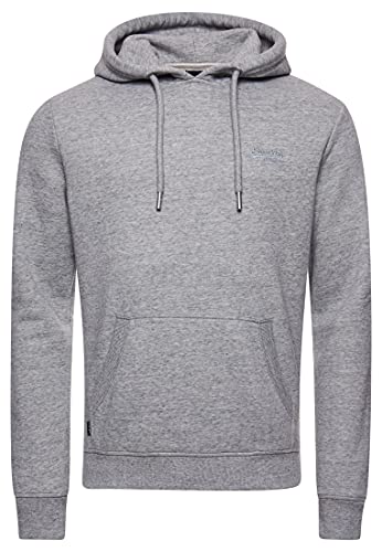 Superdry Herren Vintage Logo EMB Hood Hooded Sweatshirt, Athletic Grey Marl, L von Superdry