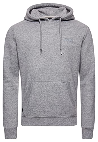 Superdry Herren Vintage Logo EMB Hood Hooded Sweatshirt, Athletic Grey Marl, XL von Superdry