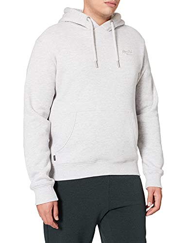 Superdry Herren Vintage Logo EMB Hood Hooded Sweatshirt, Glacier Grey Marl, XL von Superdry