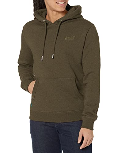 Superdry Herren Vintage Logo EMB Hood Hooded Sweatshirt, Olive Marl, S von Superdry