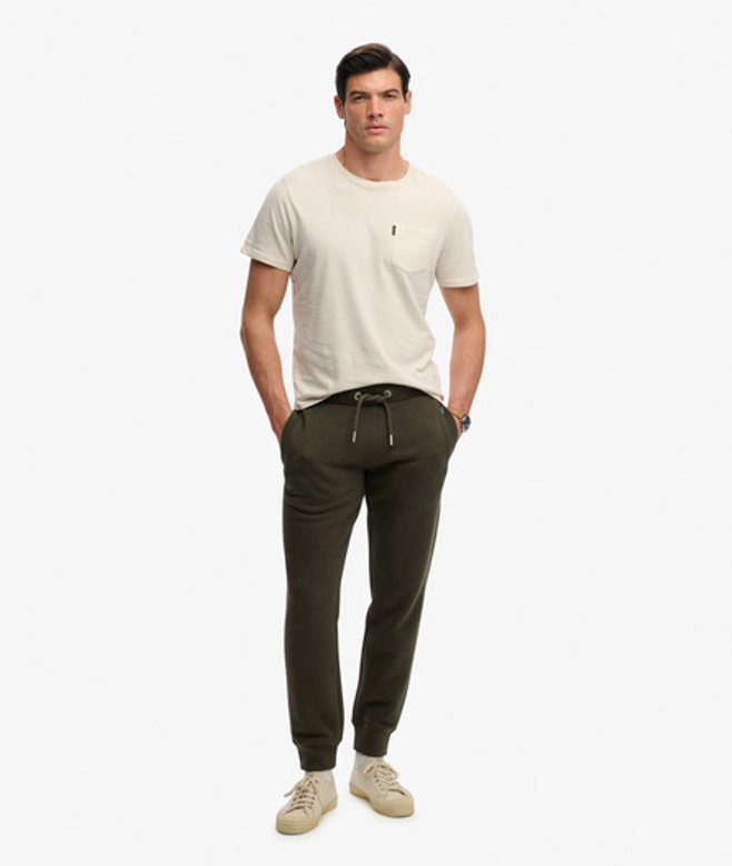 Superdry Herren Vintage Logo Jogginghose mit Stickerei Khaki - Größe: M von Superdry