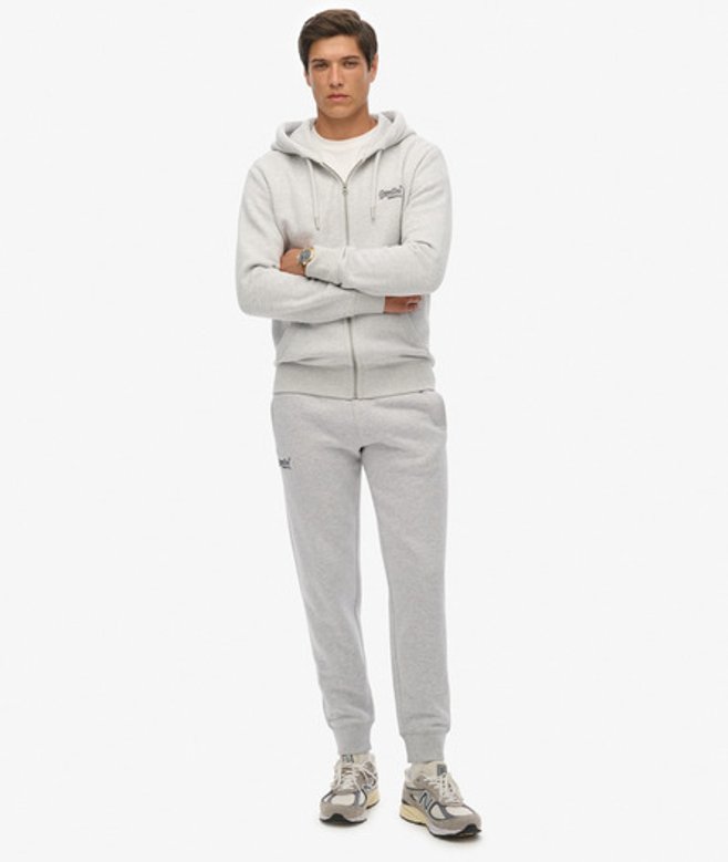 Superdry Herren Vintage Logo Jogginghose mit Stickerei Light Grey - Größe: XL von Superdry
