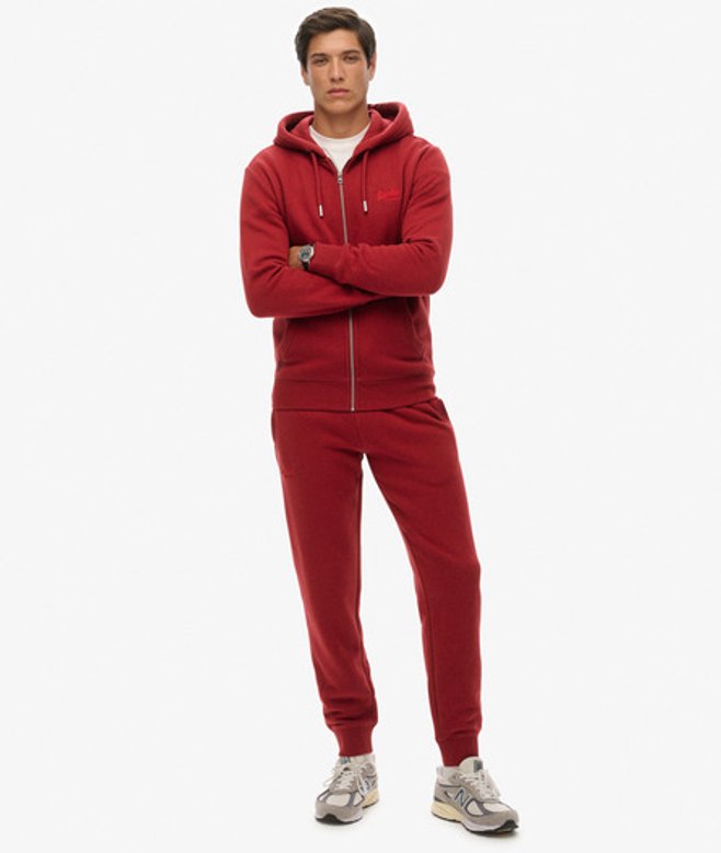 Superdry Herren Vintage Logo Jogginghose mit Stickerei Red - Größe: S von Superdry