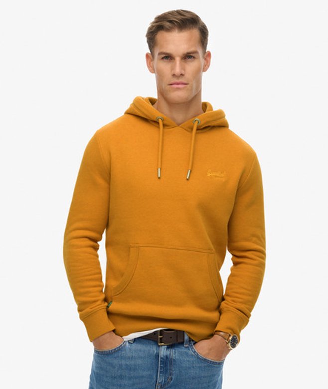 Superdry Herren Vintage Logo Kapuzenpullover mit Stickerei Yellow - Größe: M von Superdry