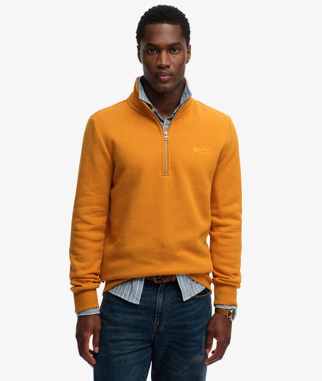 Superdry Herren Vintage Logo Stickerei Halbzipper Yellow - Größe: Xxl von Superdry