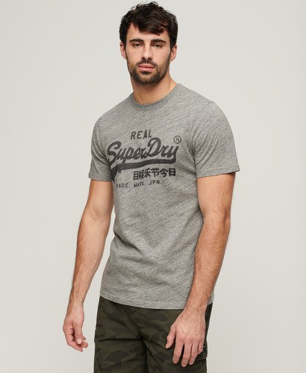 Superdry Men's Vintage Logo T-Shirt Grau - Größe: Xxl von Superdry