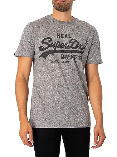 Superdry Herren Vintage Logo T-Shirt Sportlich Grau Meliert L von Superdry