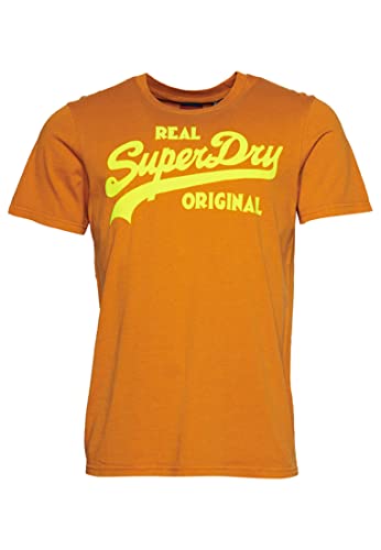 Superdry Herren Vintage Logo T-Shirt in Neonfarben Sudanbraun L von Superdry