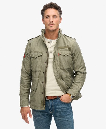 Superdry Herren Vintage Military M65 Jacke Grün - Größe: L von Superdry