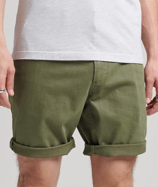 Superdry Herren Vintage Officer Chino-shorts Grün - Größe: 30 von Superdry