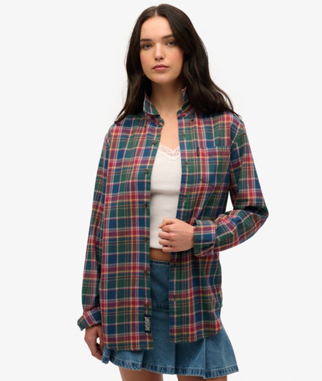 Superdry Herren Vintage OverGröße-karohemd Grün - Größe: Xxl von Superdry