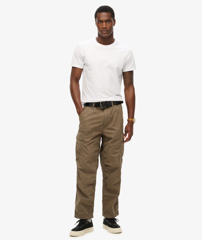 Superdry Herren Vintage Parachute Cargohose aus Bio-baumwolle Kaki - Größe: 32/30 von Superdry