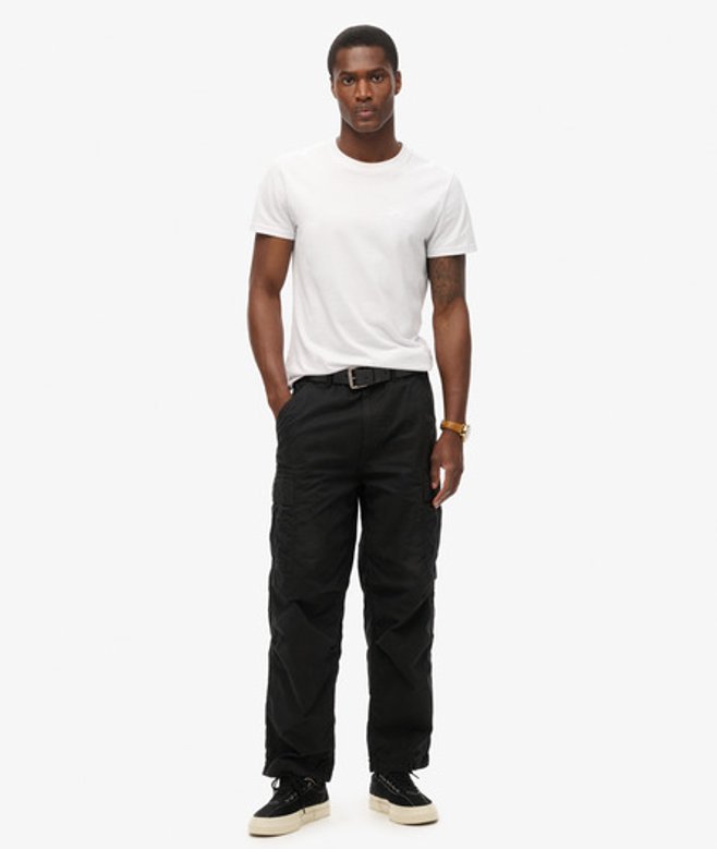 Superdry Herren Vintage Parachute Cargohose aus Bio-baumwolle Schwarz - Größe: 32/32 Superdry Herren Vintage Parachute Cargohose aus Bio-baumwolle Schwarz - Größe: 32/32 von Superdry