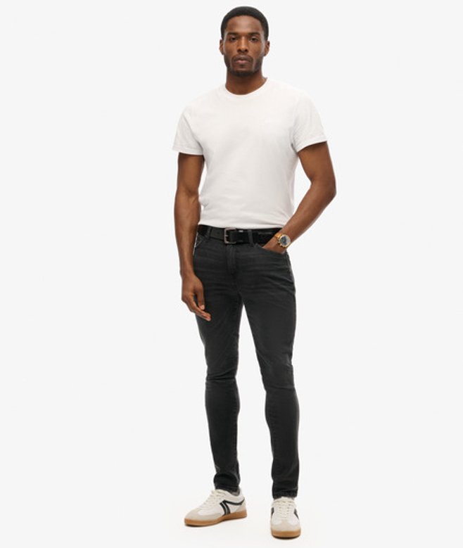 Superdry Herren Vintage Röhrenjeans Dunkelgrau - Größe: 30/32 von Superdry