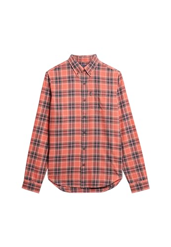 Superdry Herren Vintage Shirt R2-L/S Hemd (M), rot (Red Check), XXL von Superdry