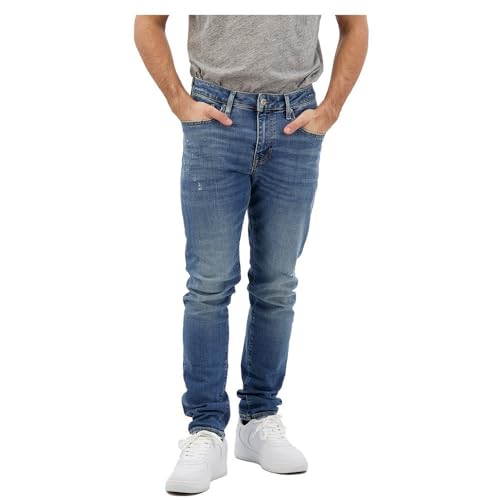 Superdry Herren Vintage Slim Jeans Hose, Atlantic Bright Blue Rip, 32W x 32L von Superdry