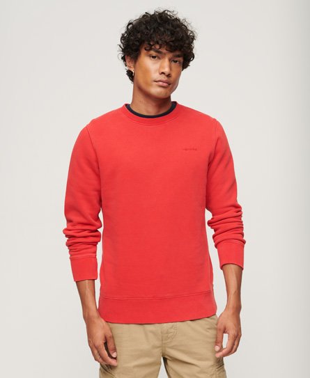 Superdry Men's Vintage Sweatshirt mit Waschung Rot - Größe: S von Superdry