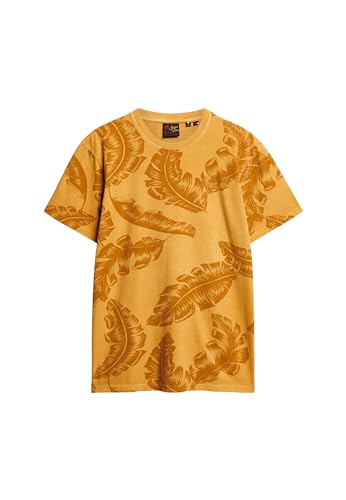 Superdry Herren Vintage T-Shirt mit überfärbtem Print Wüstengelb XL von Superdry