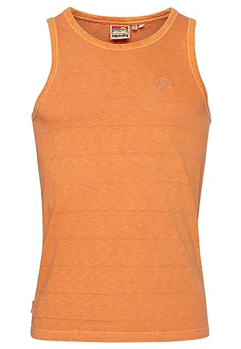 Superdry Herren Vintage Texture Tank Businesshemd, Sun Baked Orange, L von Superdry