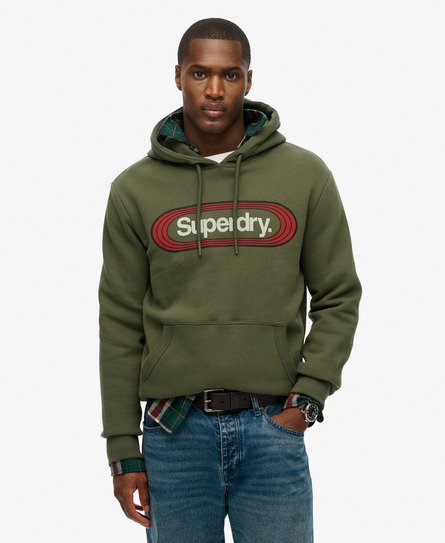 Superdry Men's Vintage Trade Tab Hoodie Grün - Größe: Xxl von Superdry