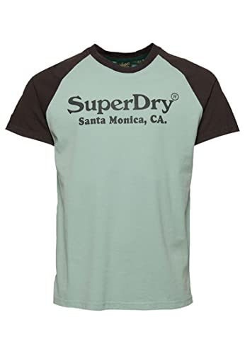 Superdry Herren Vintage Venue Classic T-Shirt Frisches Mintgrün/Karbongrau M von Superdry