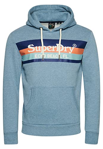 Superdry Herren Vintage Venue Hoodie Blaugrau Meliert S von Superdry