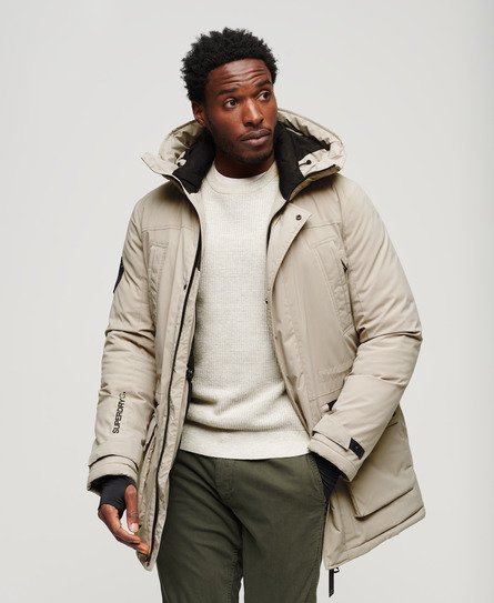 Superdry Men's Wattierter City Parka Dunkelgrau - Größe: Xxl von Superdry